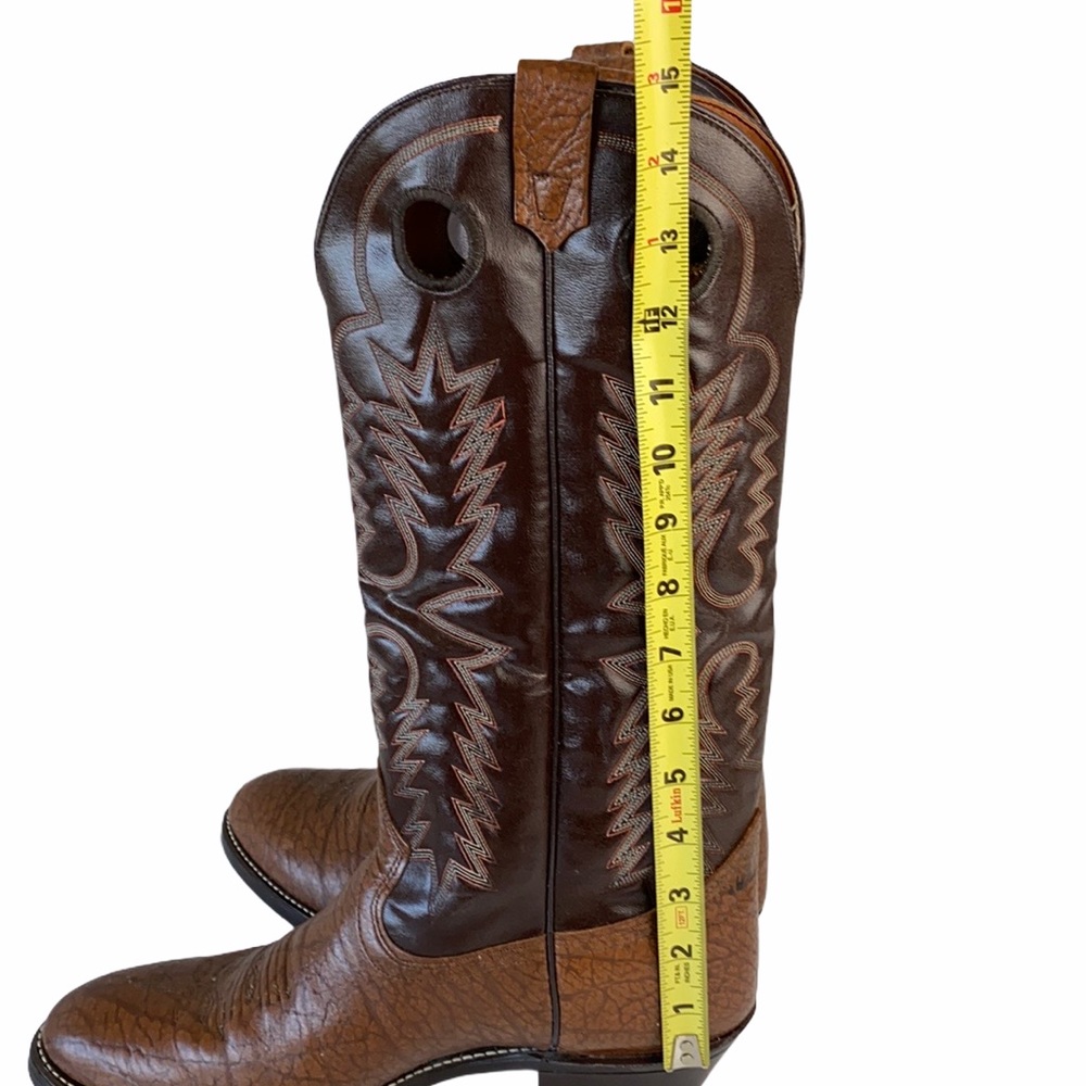 Vintage Texas Brand Boots Genuine Leather 11 1/2 - Picture 13 of 16
